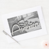 Amerika Vintager Cartoon Rechteckiger Aufkleber (Umschlag)