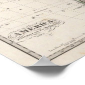 Amerika von Stieler Poster (Ecke)