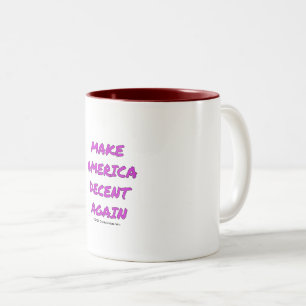 Amerika wieder anständig machen zweifarbige tasse