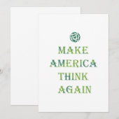 Amerika wieder den Tag der Erde denken (Vorne/Hinten)