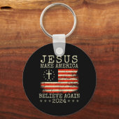 Amerika wieder glauben 2024 Patriotic 4. J Schlüsselanhänger (Vorderseite)