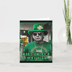 Amerika wieder Glück St. Patricks Day 2025 Gre Karte
