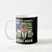 Amerika wieder glücklich machen St Patricks Day Tr Kaffeetasse (Links)