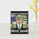 Amerika wieder glücklich machen St Patricks Day Tr Karte (Gelbe Blume)