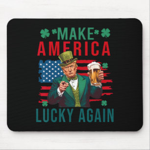 Amerika wieder glücklich machen Trump Beer Kleebla Mousepad