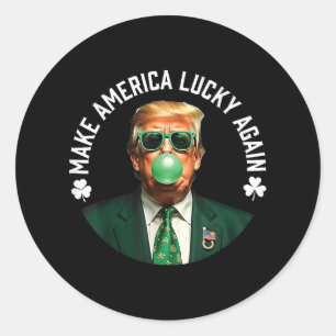 Amerika wieder glücklich machen Trump Blase Gum St Runder Aufkleber