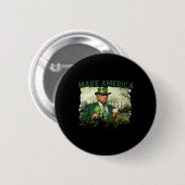 Amerika wieder glücklich machen Trump St Patrick D Button (Vorne & Hinten)