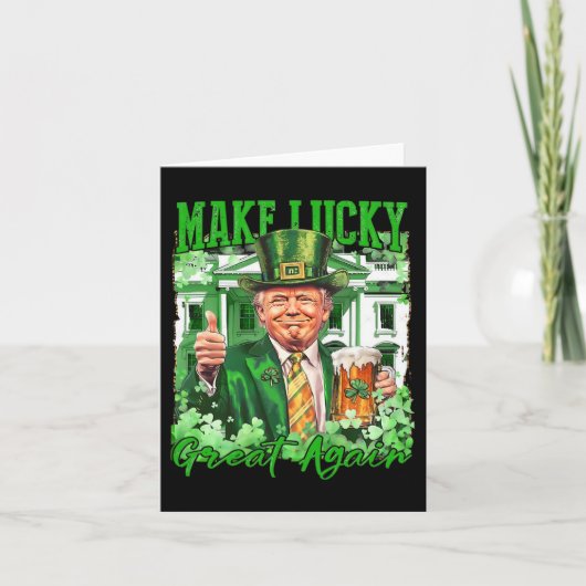 Amerika wieder glücklich machen Trump St. Patrick' Karte (Vorderseite)