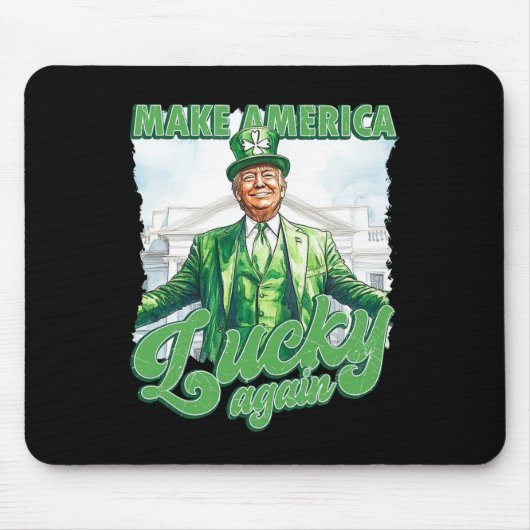 Amerika wieder glücklich machen Trump St Patrick's Mousepad (Vorne)