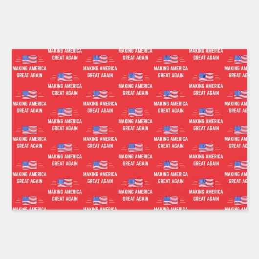 Amerika wieder groß machen geschenkpapier set (Vorderseite 3)