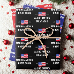 Amerika wieder groß machen geschenkpapier set