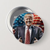 Amerika wieder groß machen - Präsident Trump Button (Vorne & Hinten)