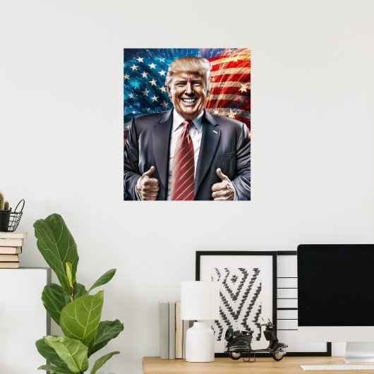 Amerika wieder groß machen - Präsident Trump Poster (Heimbüro)