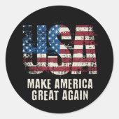 Amerika wieder groß machen runder aufkleber (Vorderseite)