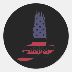 Amerika wieder groß machen runder aufkleber