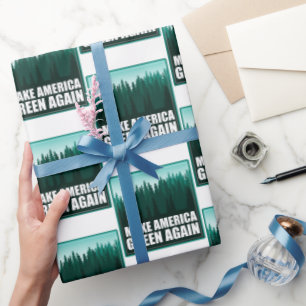 Amerika wieder grün machen geschenkpapier