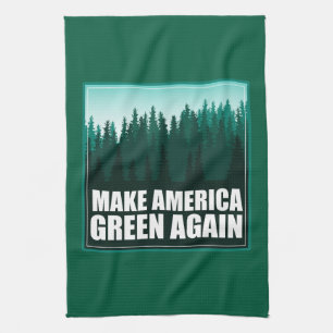 Amerika wieder grün machen geschirrtuch