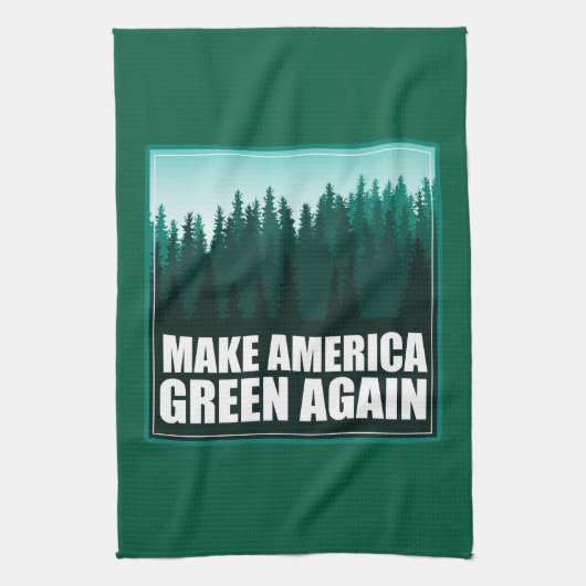 Amerika wieder grün machen geschirrtuch (Vertikal)