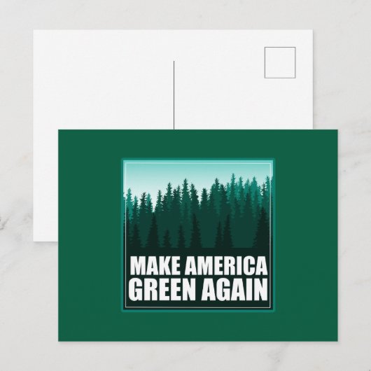 Amerika wieder grün machen postkarte (Vorne/Hinten)