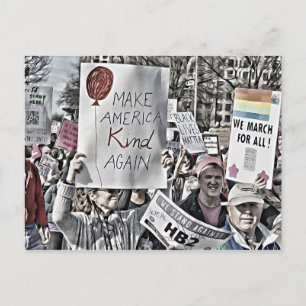 Amerika wieder gutmachen postkarte