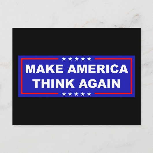Amerika wieder nachdenken lassen postkarte (Vorderseite)