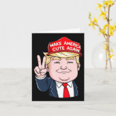 Amerika wieder Niedlich machen Karte (Gelbe Blume)