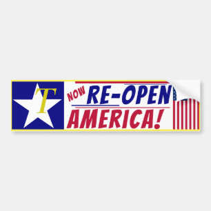 Amerika wieder öffnen autoaufkleber