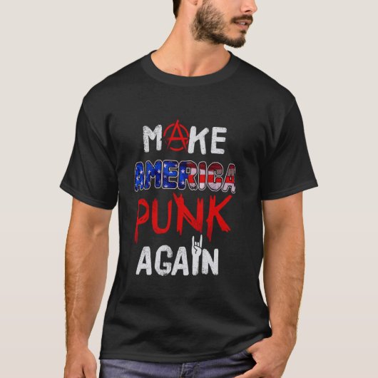 Amerika wieder Punk Funny 80er Punk Rock T-Shirt (Vorderseite)
