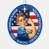 Amerika wieder stark machen Biden Harris 2020 Keramik Ornament (Links)