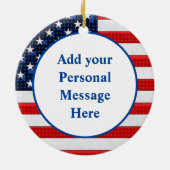 Amerika wieder stark machen Biden Harris 2024 Keramik Ornament (Hinten)