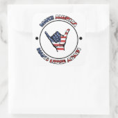 AMERIKA WIEDER VERLIEREN QUADRATISCHER AUFKLEBER (Tasche)