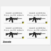 AMERIKA WIEDER VOLLSTÄNDIG AUTO ERLEICHTERN RECHTECKIGER AUFKLEBER (Blatt)