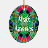 "Amerika wieder wachsen lassen" Keramik Ornament (Rechts)