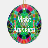 "Amerika wieder wachsen lassen" Keramik Ornament (Links)