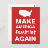Amerika wieder zum Feministinnen machen Protest Pa Postkarte (Vorne/Hinten)