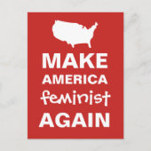 Amerika wieder zum Feministinnen machen Protest Pa Postkarte (Vorderseite)