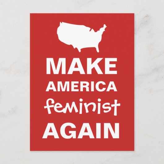 Amerika wieder zum Feministinnen machen Protest Pa Postkarte (Vorderseite)