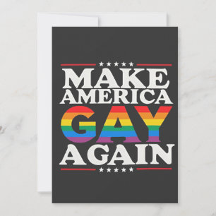 Amerika wieder zum Schwulen bringen LGBT-Stolz Feiertagskarte