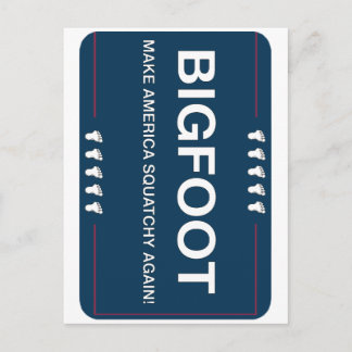 Amerika wieder zum Squatchy machen Postkarte