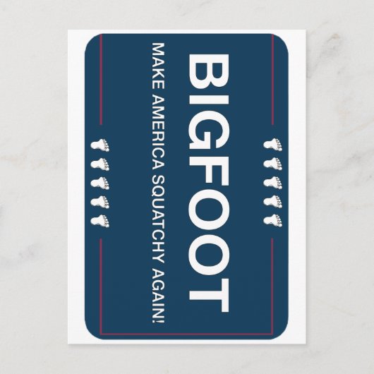 Amerika wieder zum Squatchy machen Postkarte (Vorderseite)