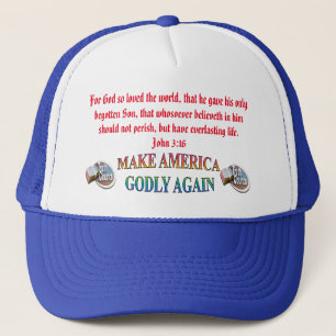 Amerika wieder zum Verdienst zu machen; Mit "MAGA" Truckerkappe