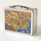 Amerika William-Groppers - Cartoon-Folklore Metall Brotdose (Rückseite)