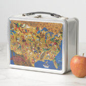 Amerika William-Groppers - Cartoon-Folklore Metall Brotdose (Beispiel)