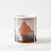 Amerika Willkommen in Montana, Vintage Travel Kaffeetasse (Mittel)