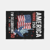 Amerika wird 250, 50 patriotische Feiern Fleecedecke (Vorderseite (Horizontal))