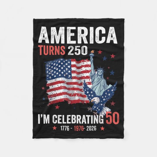 Amerika wird 250, 50 patriotische Feiern Fleecedecke (Vorderseite)