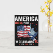 Amerika wird 250 Feiern 70 Patriotische Karte (Gelbe Blume)