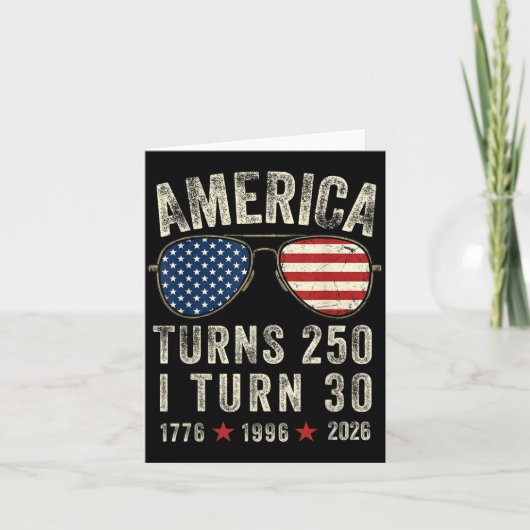 Amerika wird 250 Ich werde 30 1776 1996 2026-30. Karte (Vorderseite)
