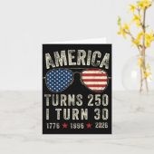 Amerika wird 250 Ich werde 30 1776 1996 2026-30. Karte (Gelbe Blume)