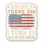 Amerika wird 250 ich werde 50 aufkleber (Vorderseite)